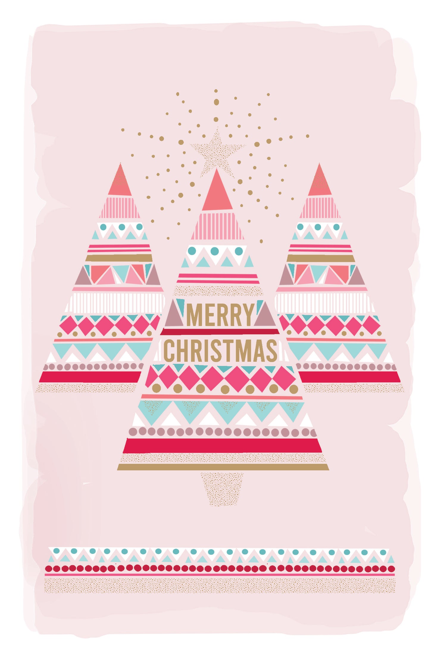 Merry Christmas Trees Christmas Card Pack