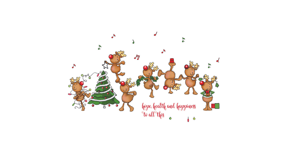 Happy Reindeers Christmas Card Pack