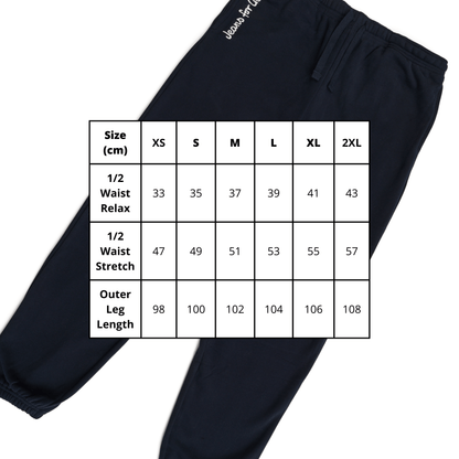 Navy Fleece Trackies (Unisex)