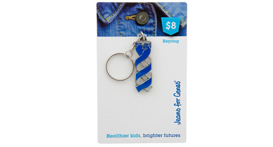 Silver/Blue Keyring