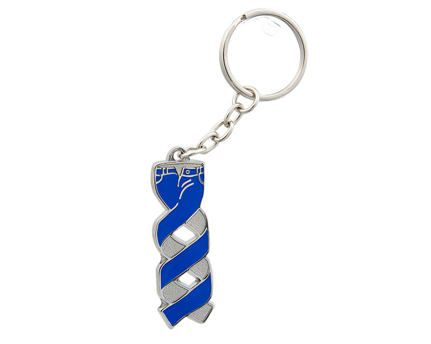 Silver Blue Keyring Jeans for Genes Shop