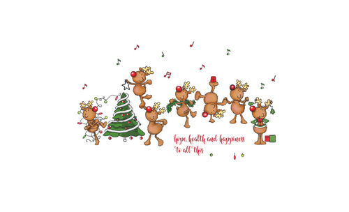 Happy Reindeers Christmas Card Pack