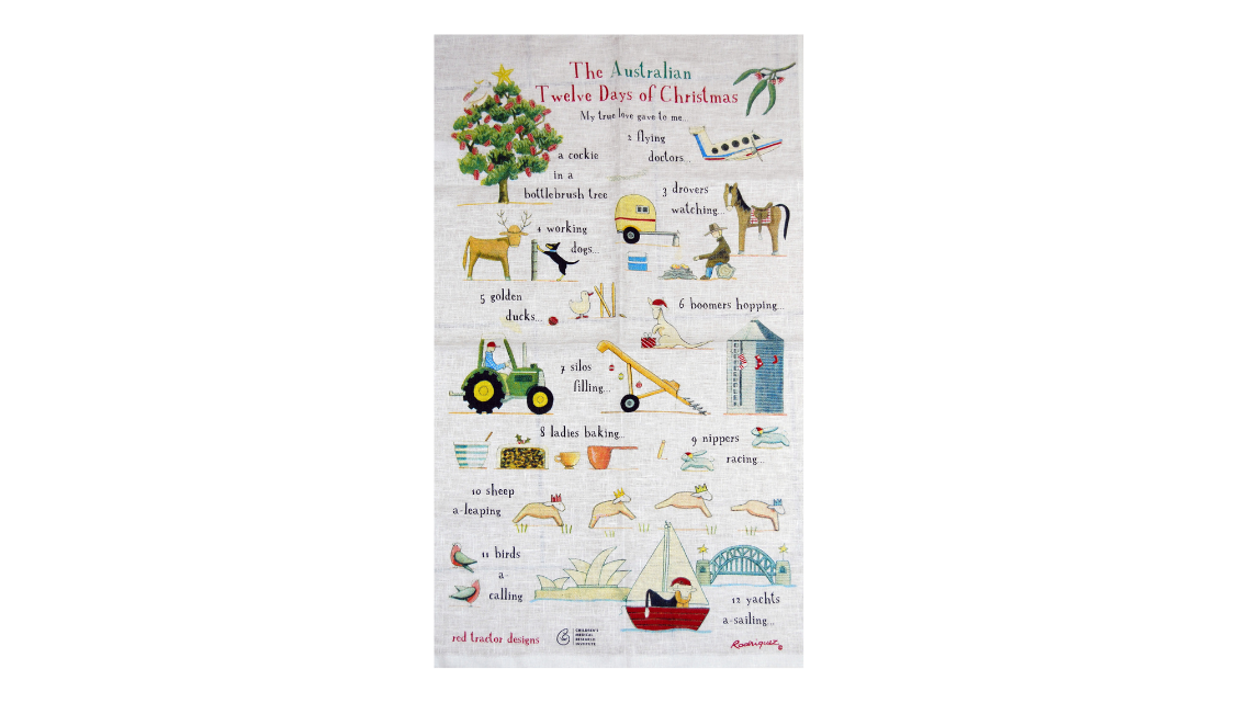 Tea Towel - 12 Days of Christmas